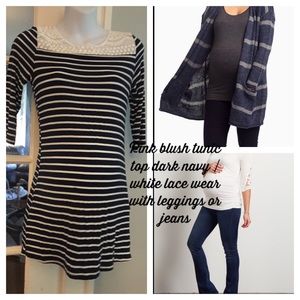 Pink blush tunic top new with tags